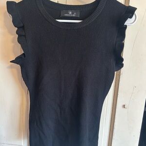 Urban Lady Black Ruffle Tank Top